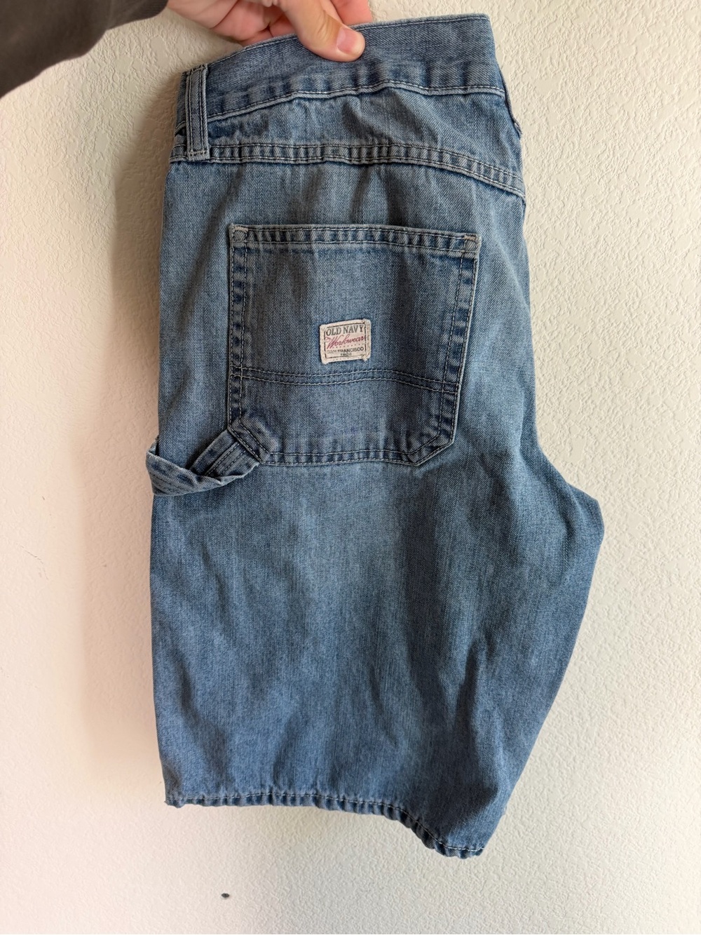 Old Navy Men's Blue Denim Carpenter Shorts